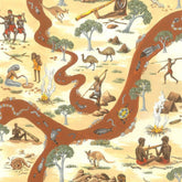 Aboriginal Art Inspired Australian Indigenous Mallawa Outback
